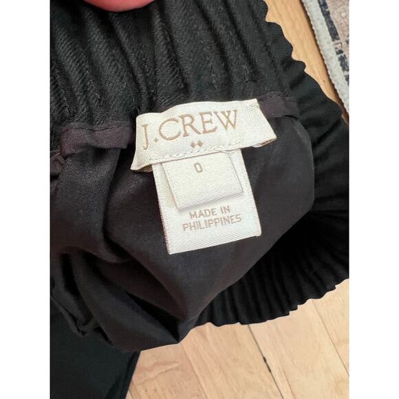J.Crew Women's 0 Skirt Wool Blend Black Mini Elastic Waist Pockets Closet Staple - Picture 3 of 9